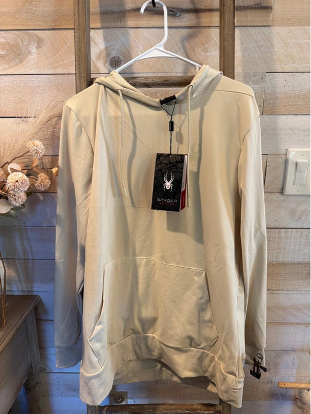 Spyder Men's Beige Hoodie Large New with Tags